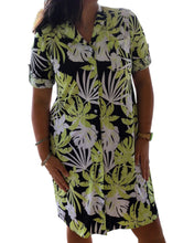 Load image into Gallery viewer, Maya Tropical print Shirt dress