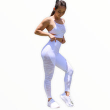 Load image into Gallery viewer, Ribbed high waist legging with mesh