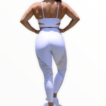 Load image into Gallery viewer, Ribbed high waist legging with mesh