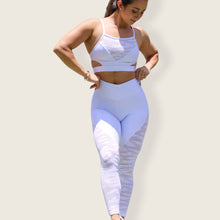 Load image into Gallery viewer, Ribbed high waist legging with mesh