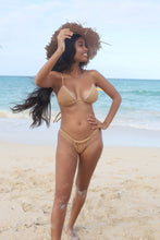 Load image into Gallery viewer, Light mocha textured top with adjustable straps