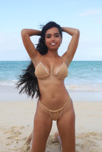 Load image into Gallery viewer, Light mocha textured top with adjustable straps