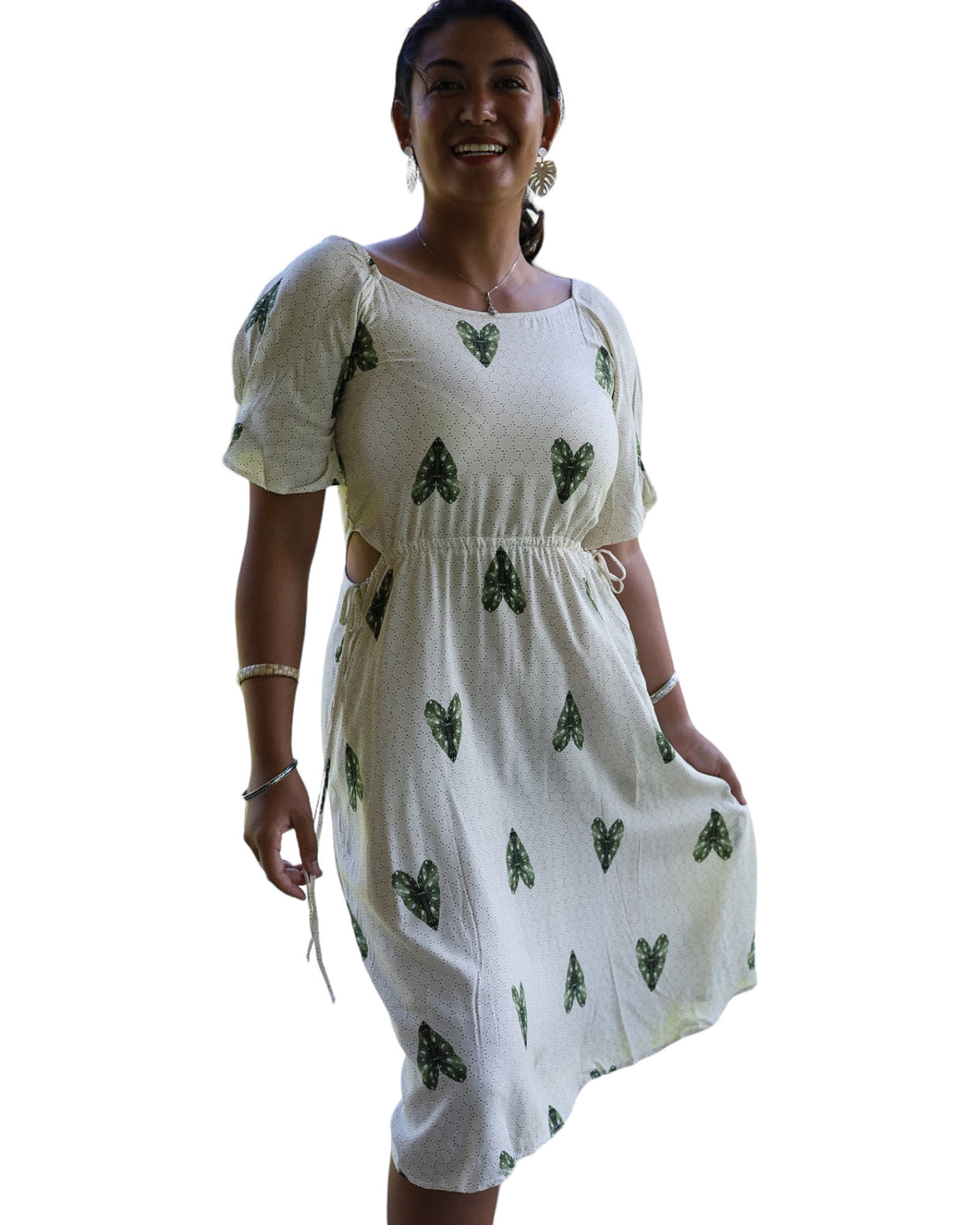 Laura Monstera print dress