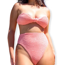 Load image into Gallery viewer, Monaco textured bandeau bikini top
