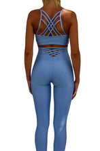 Load image into Gallery viewer, Ribbed sports top in baby blue

