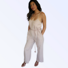 Load image into Gallery viewer, Light Mocha sleeveless jumpsuit
