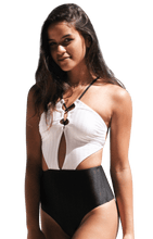Load image into Gallery viewer, Kesia black and white one piece

